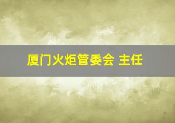 厦门火炬管委会 主任